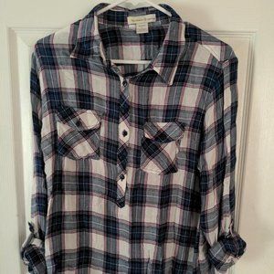 Plaid button down shirt